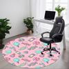 1pc Candy Pattern Chair Carpet for Office Non Slip, Machine Washable Rug for Office, Room Holiday Decor for Christmas, Birthday Polyester