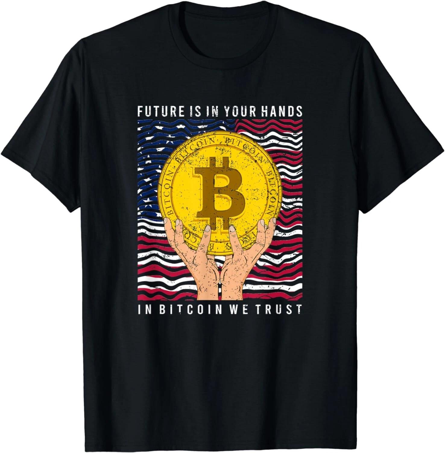 

Patriotic Bitcoin USA Flag Grunge Retro In Bitcoin We Trust Gift Unisex T-Shirt S