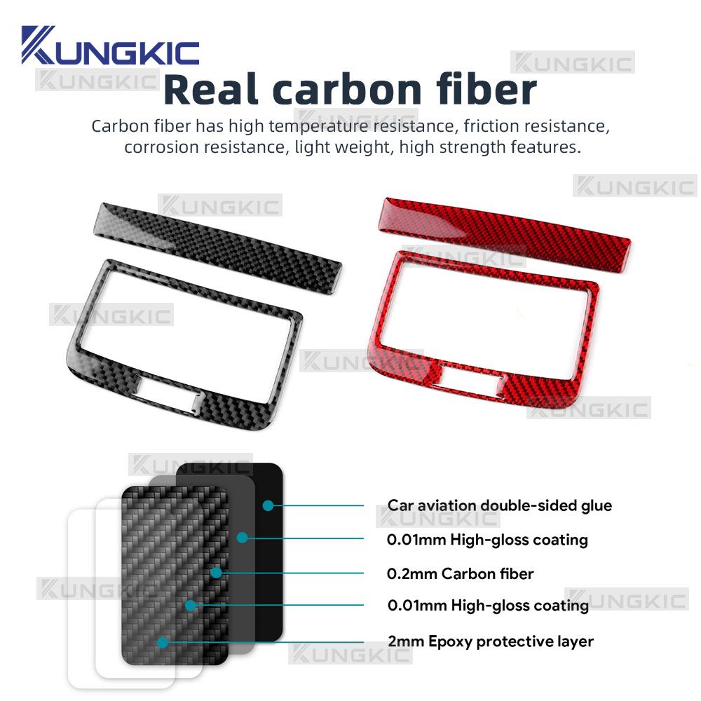 Real Soft Carbon Fiber Sticker For SEAT Ateca 5F 2016-2025 For Cupra Ateca 5F 2018-2025 LHD RHD Car Rear Air Outlet Frame Panel