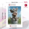 Warthog and plants Pattern  3pcs 100% Round Full Drill 5D DIY Diamond Painting Embroidery Cross Stitch Rhinestone Décor