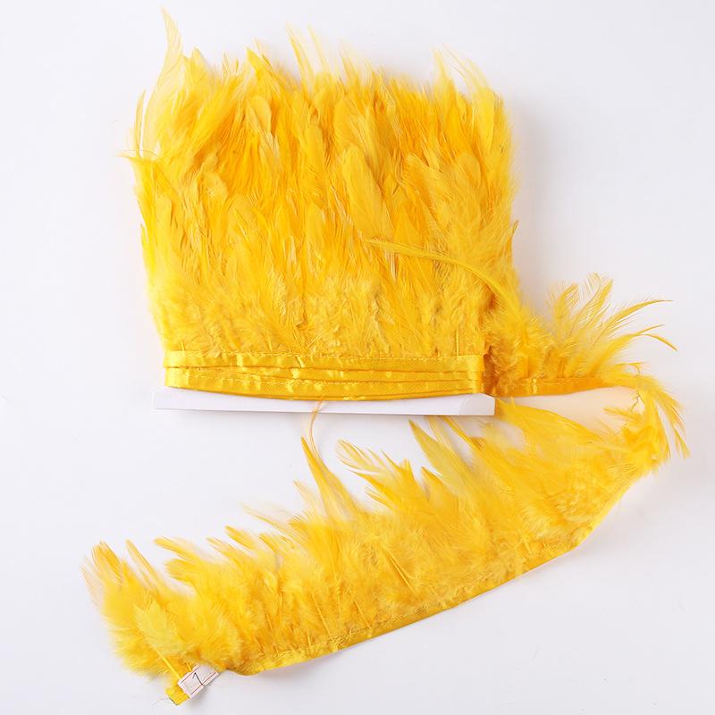 Diy White Feather White Tip Cloth Strip Jewelry Handicraft Decoration Wedding Dress Skirt Clothing Accessories