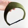 Vintage Velvet Crown Headband Temperament Crown Simple Anti Slip Adult Hair Clip Wide Edge Headband Girls Hair Styling Accessory