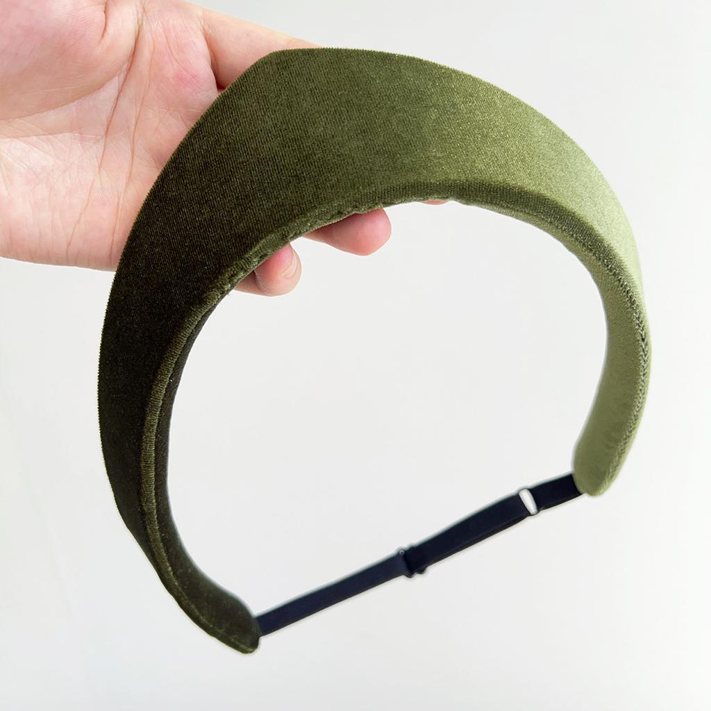 Vintage Velvet Crown Headband Temperament Crown Simple Anti Slip Adult Hair Clip Wide Edge Headband Girls Hair Styling Accessory
