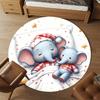 1pc elephant pajamas Round Chair mat Area Rug - Non-Slip, Floor Mat for Office, Bedroom, and Indoor Decor c1118248