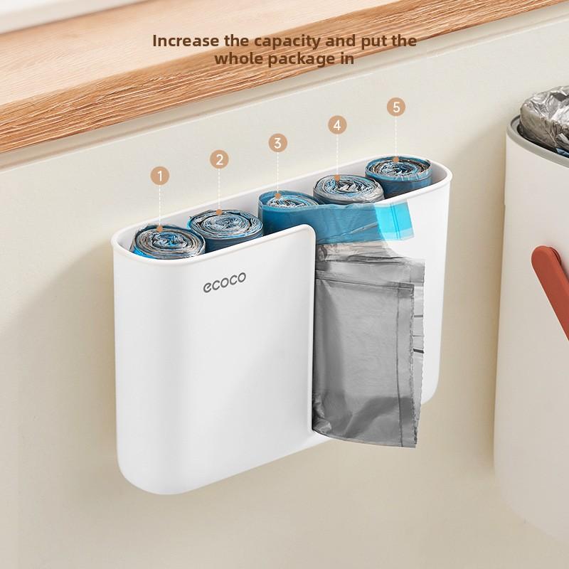 Kitchen Waste Bag Storage Wonder, Plastic Bag Storage Box, Wall-mounted Collector, Placement Box, Non-drilling Storage Rack