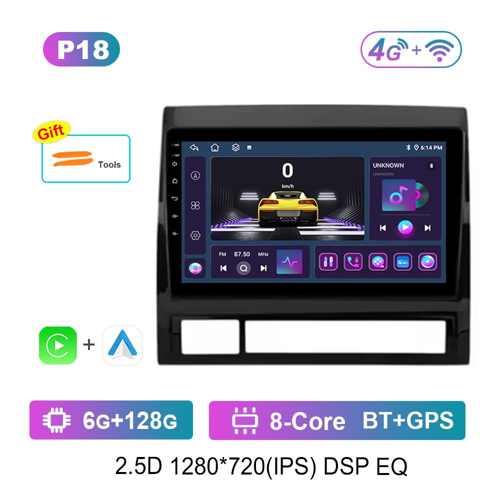 For Toyota Tacoma 2 N200 Hilux 2005 - 2015 Car Android Intelligent System DSP Stereo 4G Navi GPS WiFi IPS Touch Screen Bluetooth