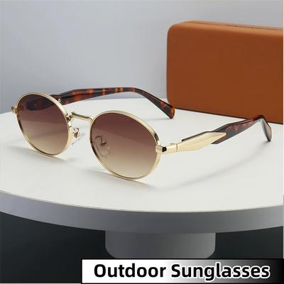 Ochelari de soare retro UV400 pentru femei, ramă metalică rotundă, ochelari de soare pentru bărbați, ochelari de soare cu protecție UV pentru condus în aer liber