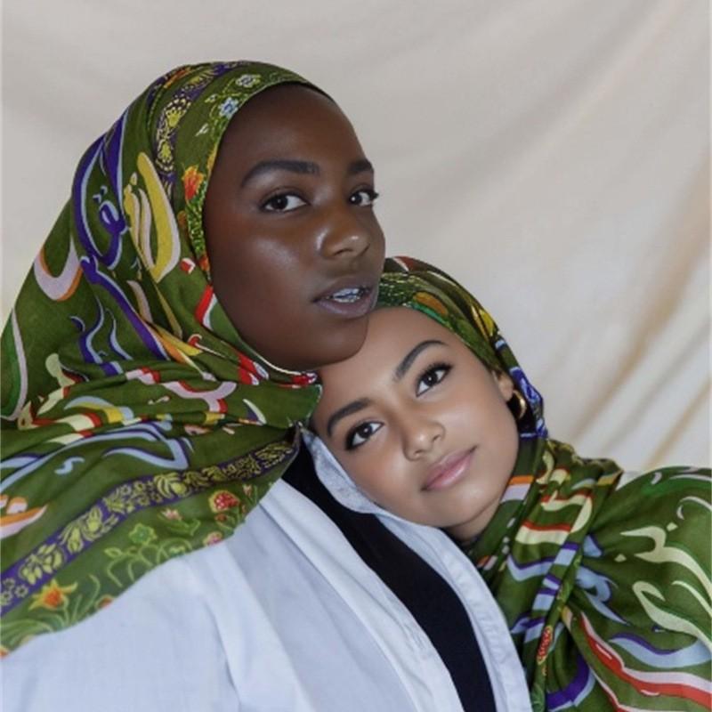 Watercolor Tie-Dye Scarf Shawl Travel With Polyester Long Scarf Turkey Middle East Headscarf