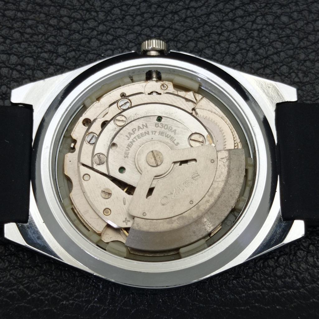 JAPAN SEIKO 5 AUTOMATIC MENS 6309A REFURBISHED BLACK COLOR DIAL WATCH A440215-d Sk-a440215-2