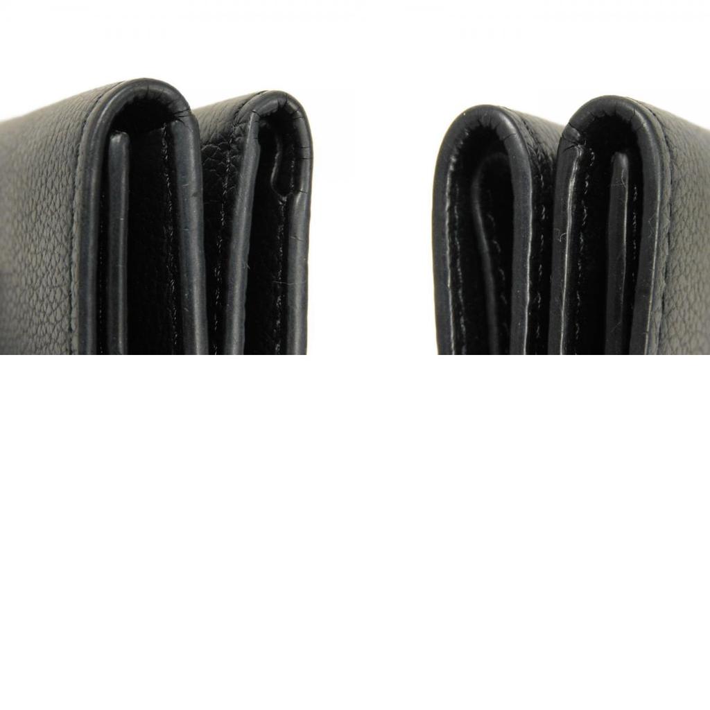 Used 12564 Portefeiulle Lock Mini M63921 7942 Current LV Signature Grain Calfskin Black LV Logo Noir Unisex from Japan
