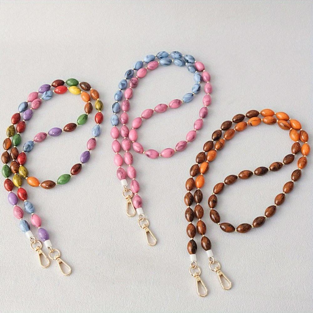 Multipurpose Beaded Pearl Strap Phone Chain Anti-lost 42cm Crossbody Bag Chain Sling 120cm Doll Chain Bag Accessory