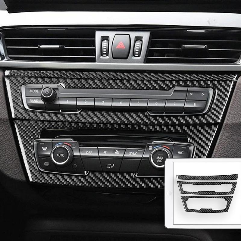 For BMW X1 F48 X2 F39 16-21 Car Carbon Fiber Accessories Steering Wheel Trim Window Lift Button Cover Gear Shift Panel Sticker