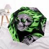 1pc Flame Skull Fashionable Automatic Opening/Closing Folding Umbrella with 8 Bones, Windproof Portable, Daily Use216