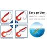 25pcs Fishing Hooks Twistlock Hooks Weighted Bass Hooks Swimbait Hooks for Soft Plastics Worm Hooks Saltwater Freshwater
