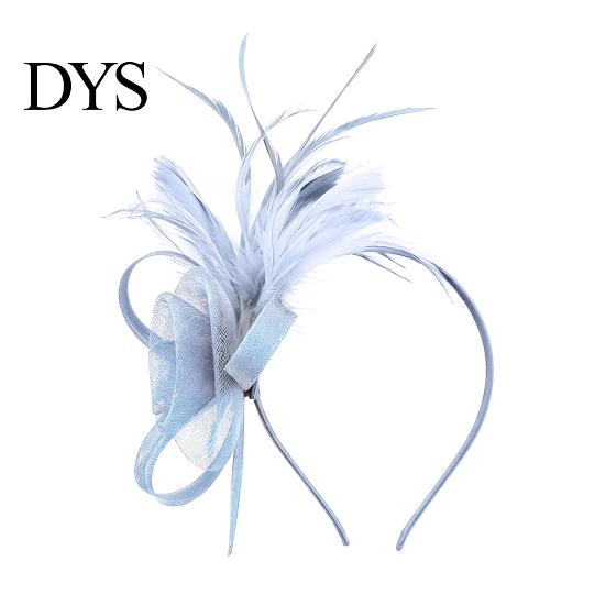 Leggera Fascia per Capelli con Piume Donna Fascia Floreale Retrò Rete con Piume Fascintor per Tea Party Accessorio Capelli per Feste Cocktail Comoda