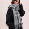 Korean Style Long Wool Scarf Tassel Women Shawl Elegant Winter Neckerchief  Women/Male
