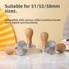 Real Wood Butternut Espresso Coffee Machine Accessories Handle Powder Compactor Stainless Steel Hammer Press Coffee Tools