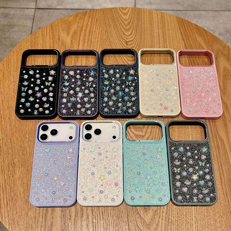 Per iPhone 17 ProMax Custodia Lussuosa Full Glitter Diamante per iPhone 17 Air 16 15 13 14 Pro Max 17Pro Cover Antiurto Caque