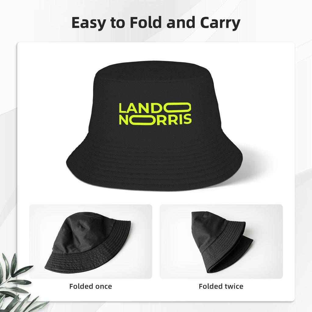 Sombrero de Pescador de Moda L-Lando N-Norris para Adolescentes Plegable para Senderismo Sombreros de Pescador Ropa para la Cabeza para Picnic de Primavera
