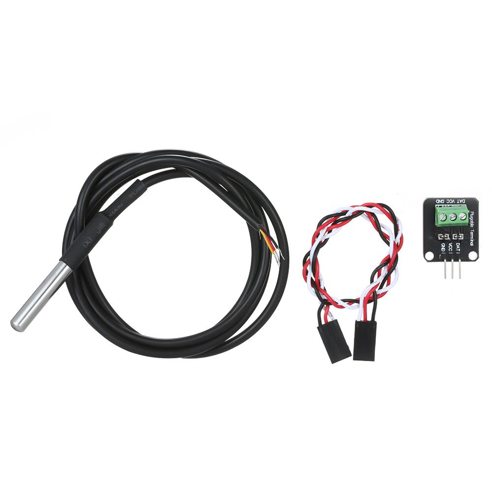 DS18B20 Temperature Sensor - Waterproof Digital Thermal Probe Temp Sensor -  1M Lead Length - 2Pcs