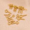 100-50pcs Small Eye Pins Eyepins Hooks Eyelets Screw Threaded Stainless Steel Clasps Hooks DIY Jewelry Findings for Beads Making