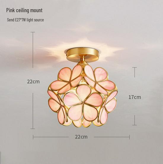 Postmodern Japanese Nordic Petal Chandelier - Luxury Copper Bedroom & Living Room Lamp
