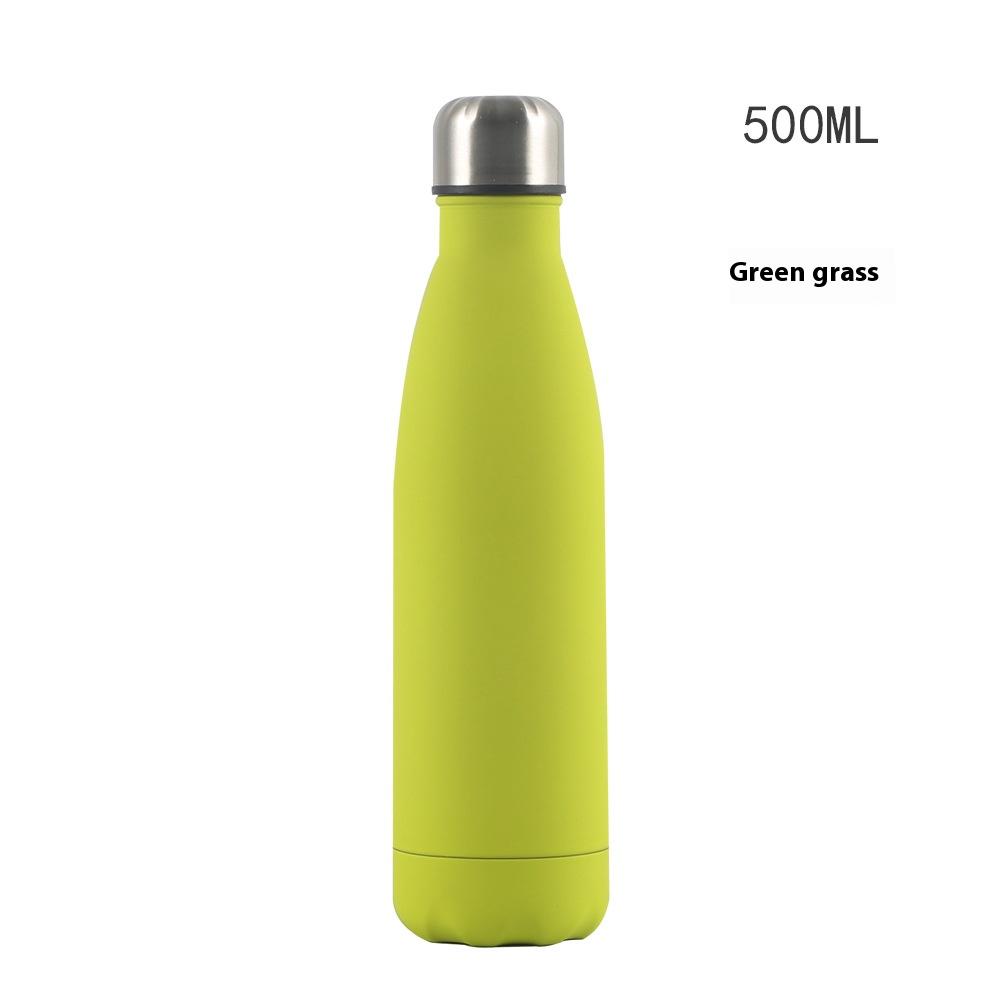 500ml doppelwandiger Edelstahl-Isolierbecher, Cola-Flasche mit großem Fassungsvermögen, Sport-Wasserbecher