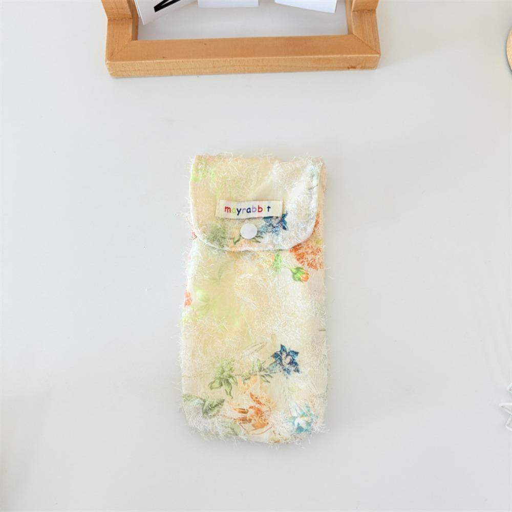 Large Capacity Glasses Bag Cute Bow/Floral Pencil Bag Simple Sunglasses Storage Bag