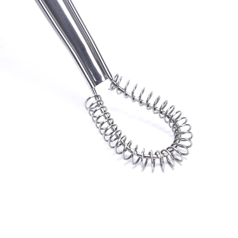 Frusta Manuale a Molla in Acciaio Inossidabile da 20 cm Mini Miscelatore da Cucina per Uova Salse