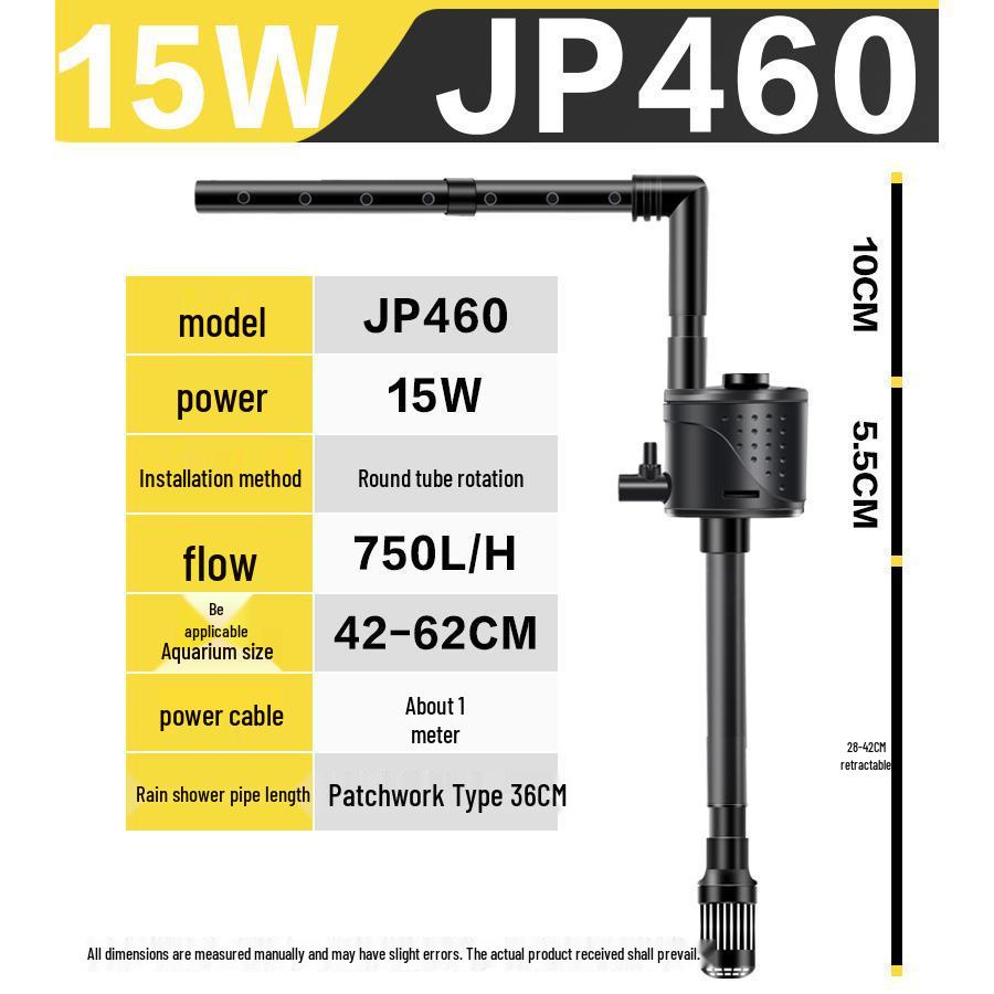 Silent Aquarium Pump: 3-in-1 Filter, Circulation, and Oxygenation for Small Tanks