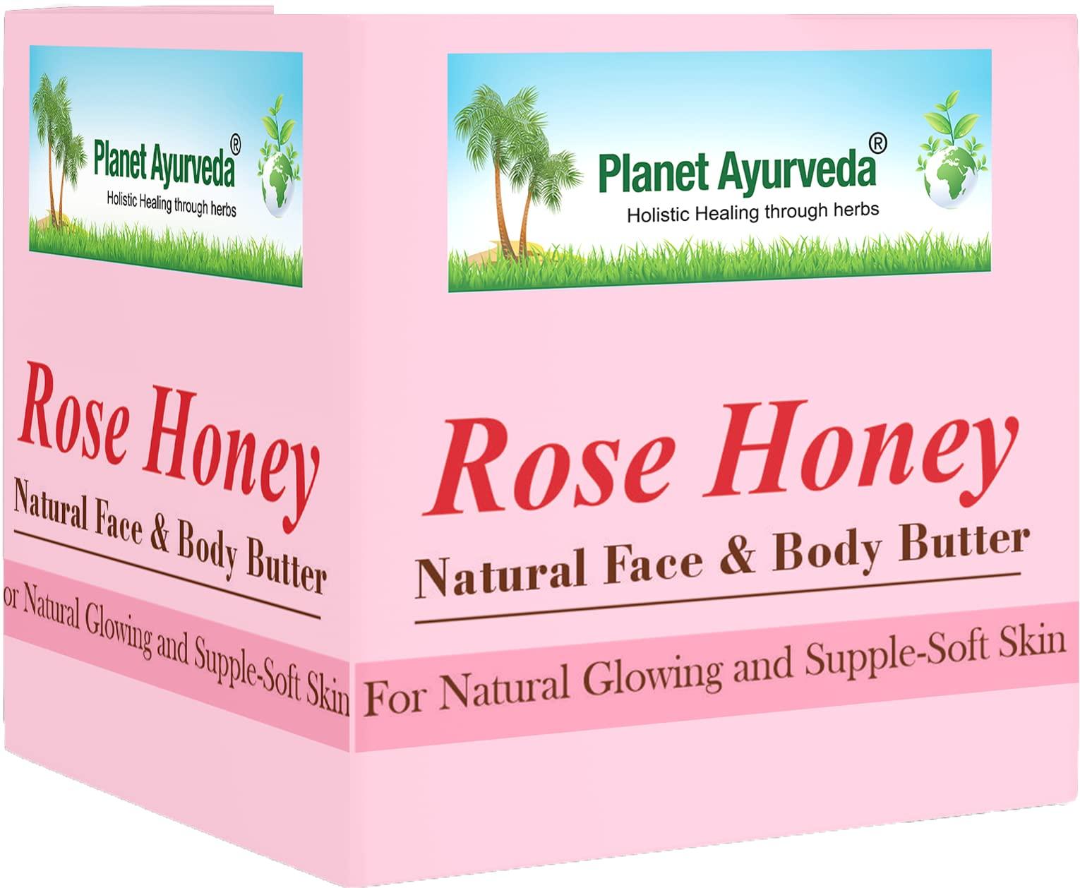 Planet Ayurveda Розовый Мед Натуральный Крем для Лица и Тела - 50 г, Упаковка 1 шт., Крем для Здоровой Кожи и Тела