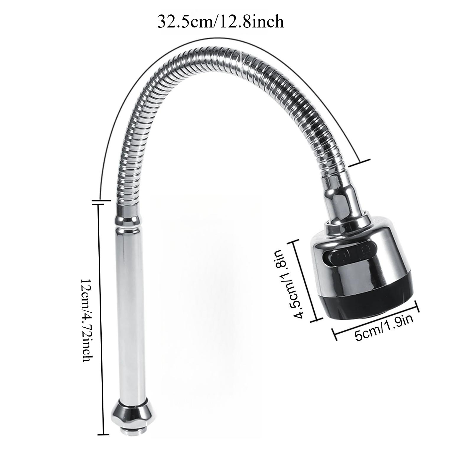 

304 Stainless Steel Swivel Spout Kitchen Sink Faucet Pipe Fittings Single Handle Connection