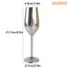 Elegant Gold Silver Stainless Steel Champagne Glasses Cocktail Glass Goblet Best Gift For Wedding Party Birthday Party Christmas