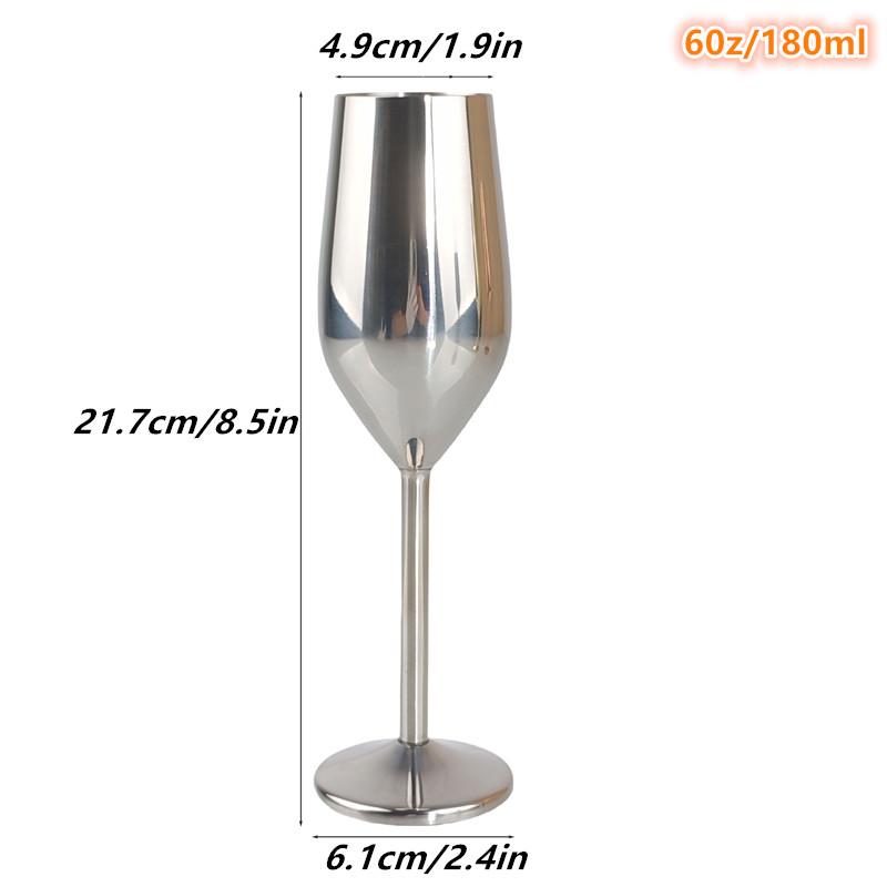 Elegant Gold Silver Stainless Steel Champagne Glasses Cocktail Glass Goblet Best Gift For Wedding Party Birthday Party Christmas