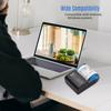 Bisofice Portable Mini Thermal Printer 2 Inch Wireless USB Receipt Bill Ticket Printer with 58mm Print Paper Compatible with IOS