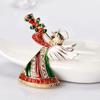 Blucome Christmas Angel Blowing Trumpet Brooch for Women Girls Clothes Hat Hijab Pin Christmas Corsage