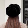 Thick Warm Imitation Mink Beret Lightweight Cloud Hat Cute Peaked Cap  Winter