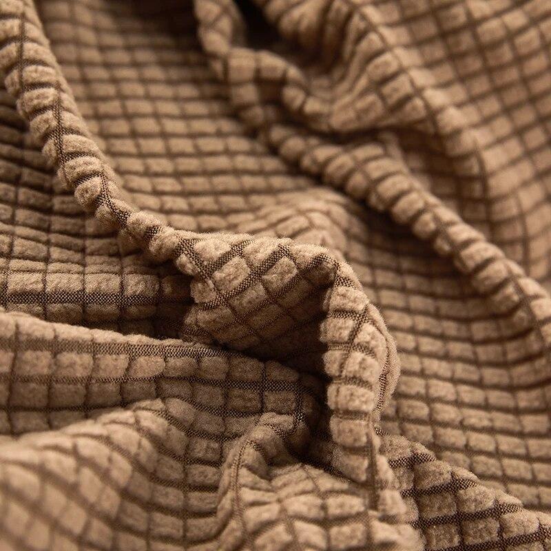 Jacquard Stretch Elastisk Spisestol Setetrekk Smussavvisende Universalt Avtakbart Vaskbart Stolsete Putetrekk Slipcover