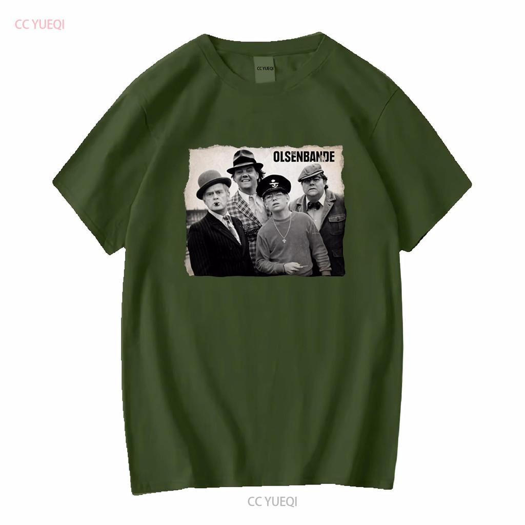 Olsenbande Egon Benny Kjeld Börge Yvonne Black T Shirt 552 vintage Washed Unisex Breathable Stretched Casual graphic Stylish