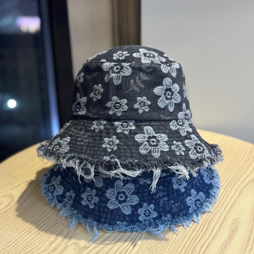 Flower Embroidered Fisherman's Hat Straw Bucket Hat Breathable Summer Beach Vacation Sun Hat