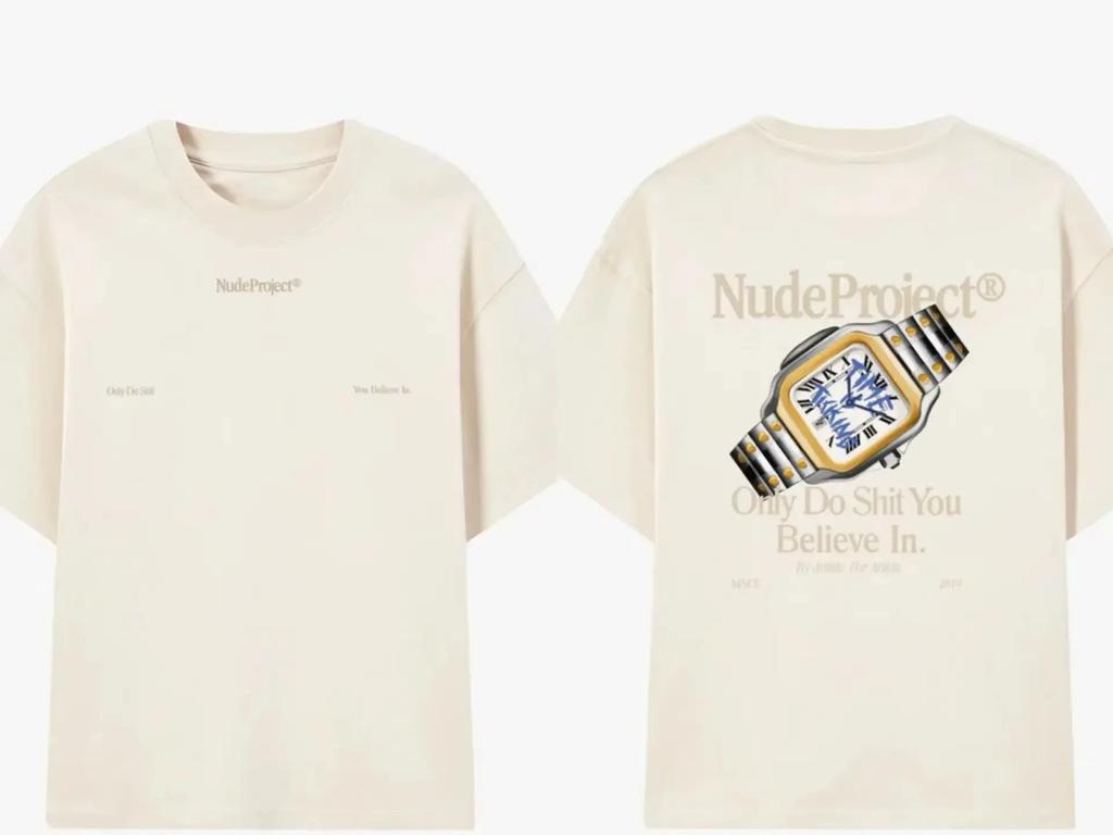 Spanish Niche Brand Summer Fashion Print Nude Design T-shirts for Women, Men's T-shirts, Street Short-sleeved T-shirts for Men