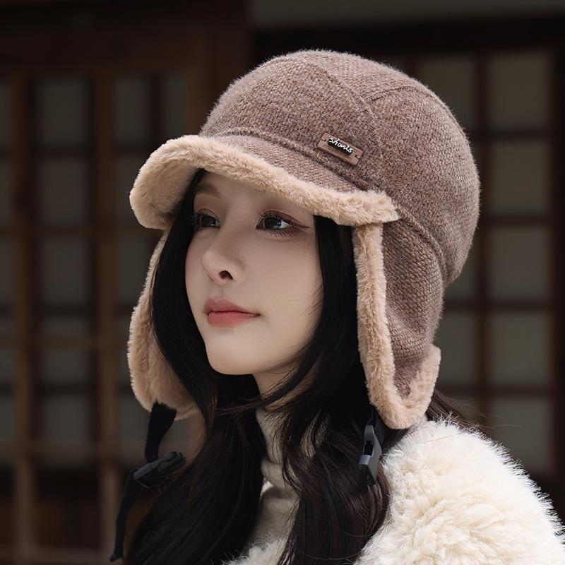 Helmet can be worn, Lei Feng hat, women's velvet thickened warm winter cycling windproof and cold-proof versatile ear protection hat