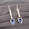 Tanzanite Gemstone 925 Sterling Silver Jewelry Women's Handmade Earrings 2.3" EE-166-5