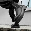 Stiefel Chelsea Stiefeletten Britischer Stil Herbst Neu Großer Kopf Erhöhend Dicke Sohle Mittleres Rohr Zigarettenstiefel