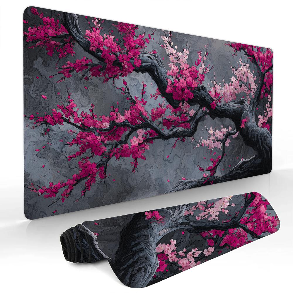 Visuelle Künste Kirschblüte Mauspads Groß Computer Büro Spiel Schreibtischunterlagen Gummi Rutschfest XXL Mauspads HDP Lange Schreibtischunterlagen 900x400x3mm gray