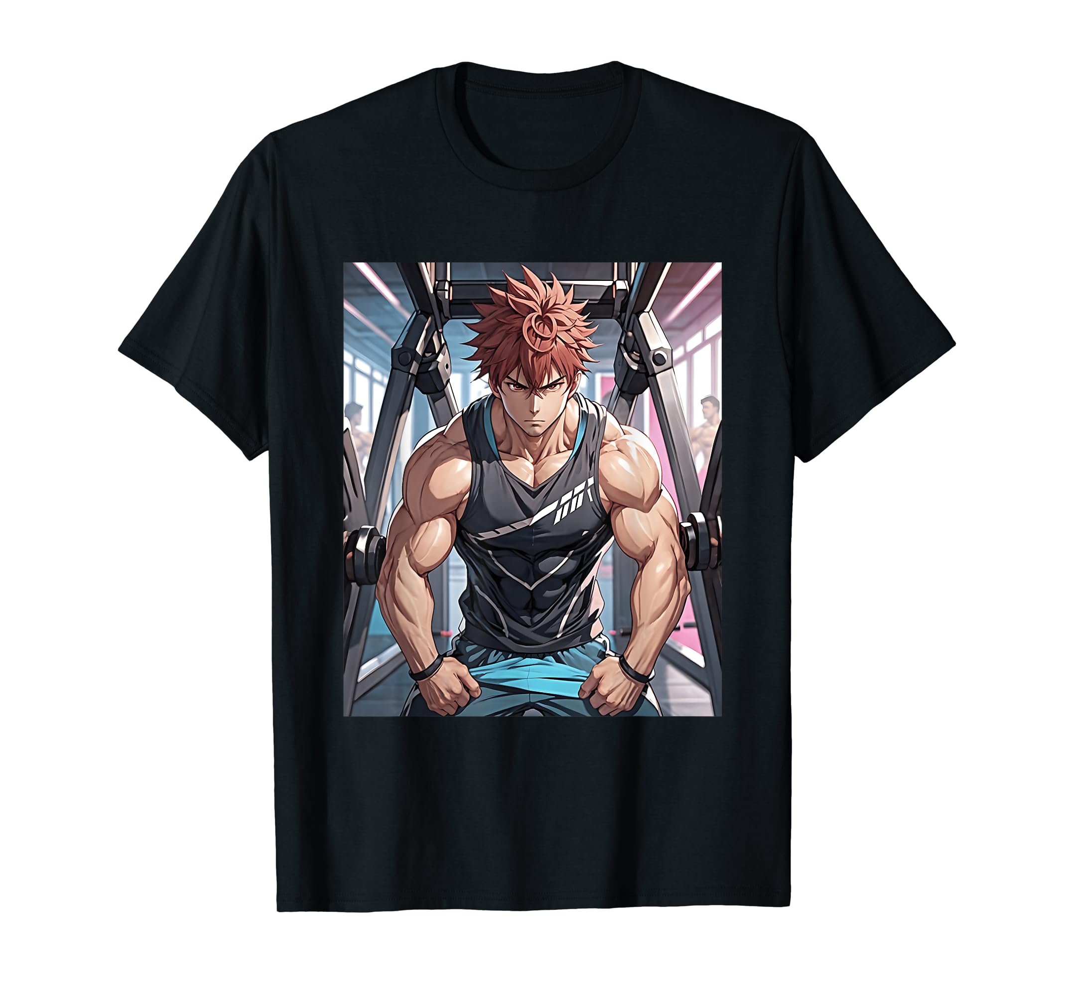 

Motivation Print Anime, Gym, Workout, Manga, Japanese, T-Shirt чорний