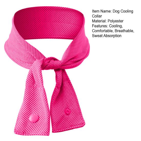 Chladící bandana pro psa Letní chladící obojek pro psa Šátek Opakovaně použitelný Prodyšný Ledový chladič krku Zábal pro malé střední velké psy