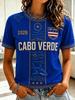 2026 Summer Best-selling Men's Cape Verde Football Training T-Shirt 3D Printable Breathable Quick-Drying Family Style Shirt Kids