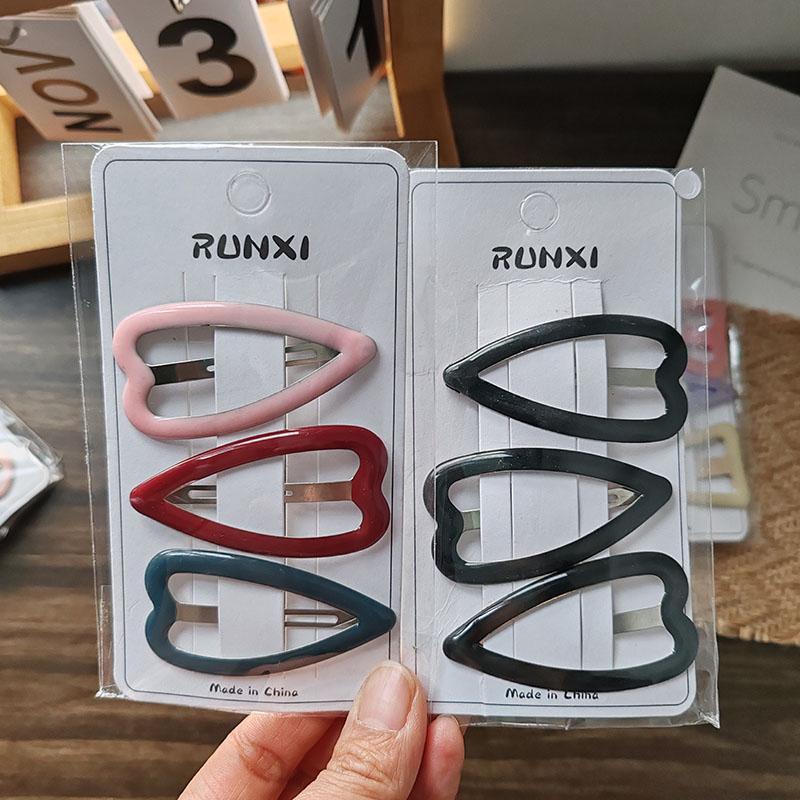 3 szt. Urocze Rybki Serce Klipsy do Włosów BB Spinki Krab dla Dziewczynek Kobiet Dziecka Prezent na Święta Akcesoria do Włosów Nakrycie Głowy Ozdoba