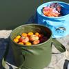 Folding Water Bucket Plastic Portable Fishing Storage Container Cleaning Basin Accessory Hunting Camping Hiking 7L